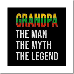Grand Father Lithuanian Grandpa The Man The Myth The Legend - Gift for Lithuanian Dad With Roots From  Lithuania Posters and Art